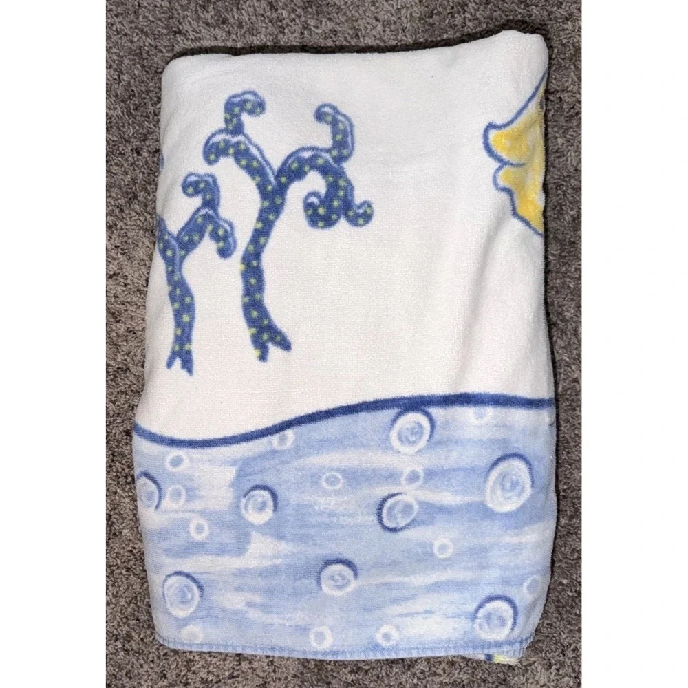 Vintage TerriSol Oversized Beach Towel Costal by Marina K Design 37